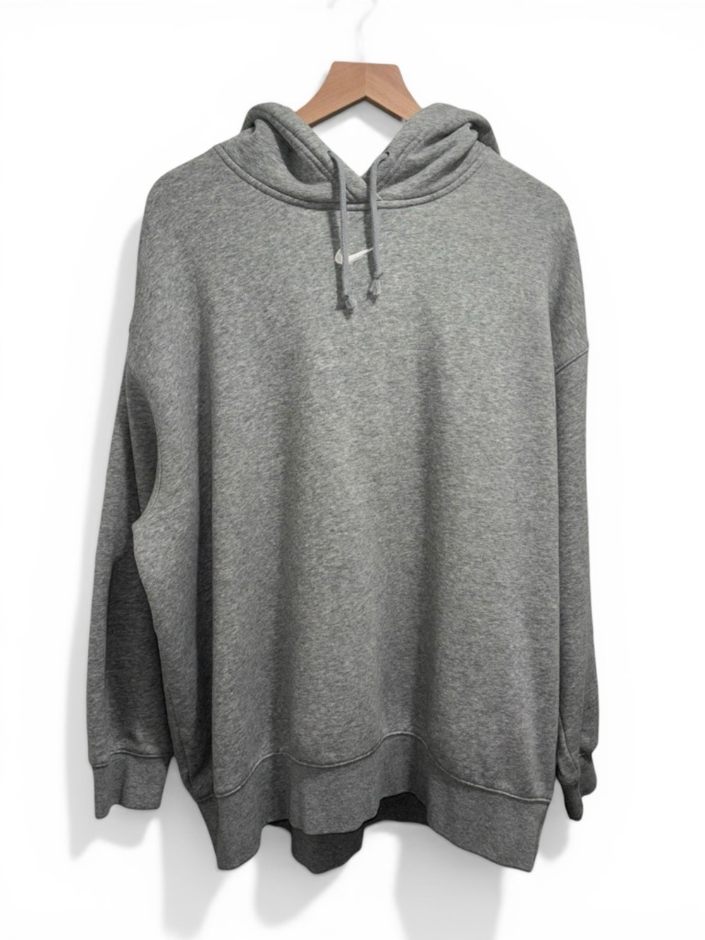 Vintage Y2K Nike Center Swoosh Hoodie Grey - Men’s Size XL